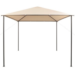 vidaXL Gazebo Outdoor Canopy Tent Patio Pavilion Wedding Party Tent with Roof - Beige 118.1" x 118.1" - 1 of 4