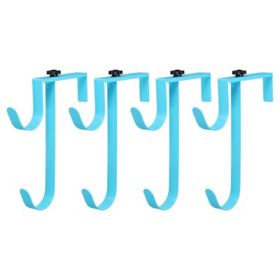 Unique Bargains Hanging Pool Equipment Adjustable Double Fence Hooks 