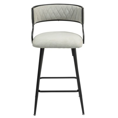 NicBex Set of 2 Bar Stools for Kitchen Island,36 inch Counter Bar Stools with Footrest,Bar Chairs for Dining Rooms,Kitchens,Beige/Gray