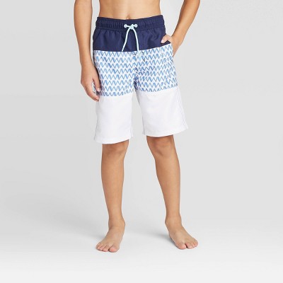 boys navy swim trunks