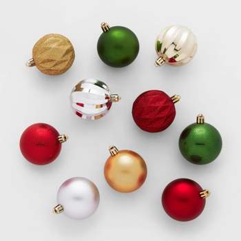 Shatter-Resistant Round Christmas Tree Ornament Set 100pc - Wondershop™