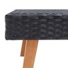 SKM Patio Coffee Table Poly Rattan Black - 4 of 4