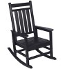 Patio Rocking Chairs With Side Table,3-Piece Chaise Rocking Chair Set,Patio Rocking Chairs With Wood-Texture -Maison Boucle - 2 of 4