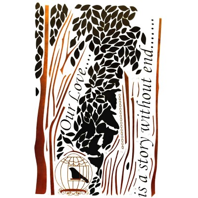 Slickblue Our Tree Wall Art Decals, Easy Peel & Stick Vinyl Stickers for Home Walls - 23.6" x 35.4"