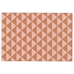 June Journal Triangular Lines in Terracotta Rug - Deny Designs - 1 of 3