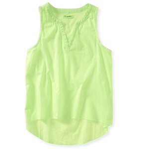 Aeropostale Womens Woven Tank Top, Green, X-Small - 1 of 2