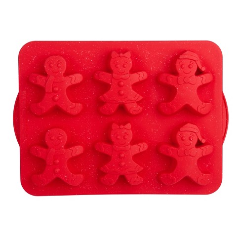 Trudeau Christmas Gingerbreadman Muffin Cake Pan, Structured