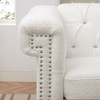 Accent Chair Modern Armchair Sturdy Solid Wood Frame Reading Accent Sofa Chair for Bedroom Living Room Office 38.5" W x 34.5" D x 30" H White - 3 of 4
