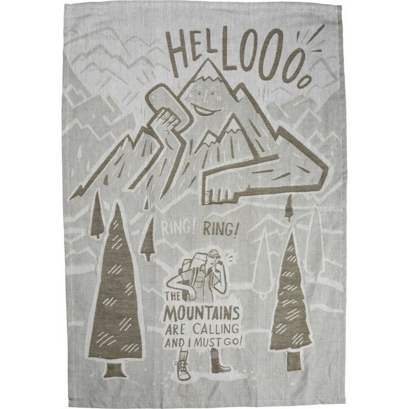 Decorative Towel Jacquard Mountains Are Calling 100% Cotton Kitchen Hike Hills 103862 28.0 Inch Jacquard Mountains Are Calling 100% Cotton Kitchen, 1 of 4