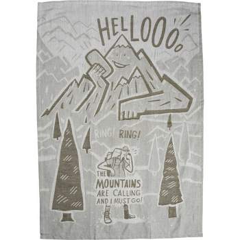 Decorative Towel Jacquard Mountains Are Calling 100% Cotton Kitchen Hike Hills 103862