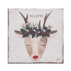 Gallerie II Believe Reindeer Wall Art 15.75 x 0.98 x 15.75 Inches. - 1 of 2