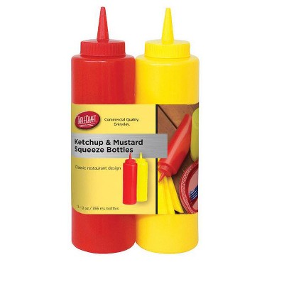 TableCraft Nostalgia Red/Yellow Polyethylene Ketchup and Mustard Dispensers 24 oz