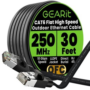 GEARit Black Cat6 Flat Outdoor Ethernet Cable - 1 of 4