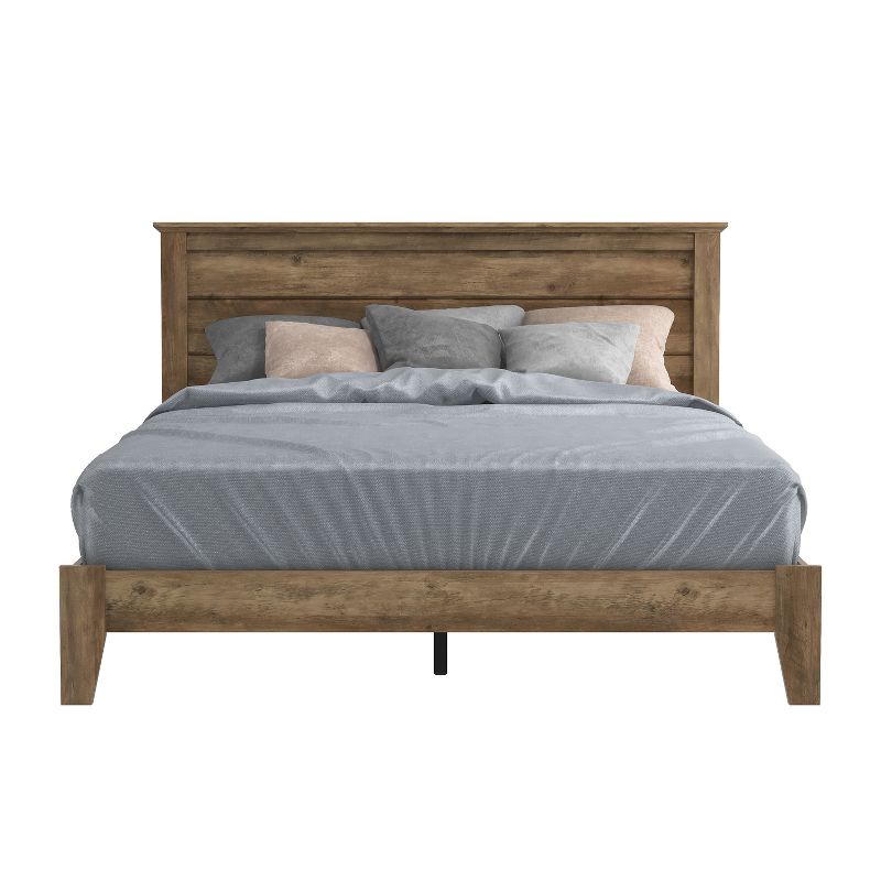 Galano Harlowin Wood Frame Queen Platform Bed With Headboard, 3 of 15
