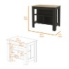 NicBex Mobile Kitchen Island Cart Morden Kitchen Carts with Storage, 3 Shelves and Spacious Top Surface for Kitchen - 3 of 4