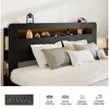 BABYYER Full Size Bed Frame with Storage Headboard, Farmhouse Platform Bed with Charging Station and Metal Slat Support, No Box Spring Needed - 3 of 4