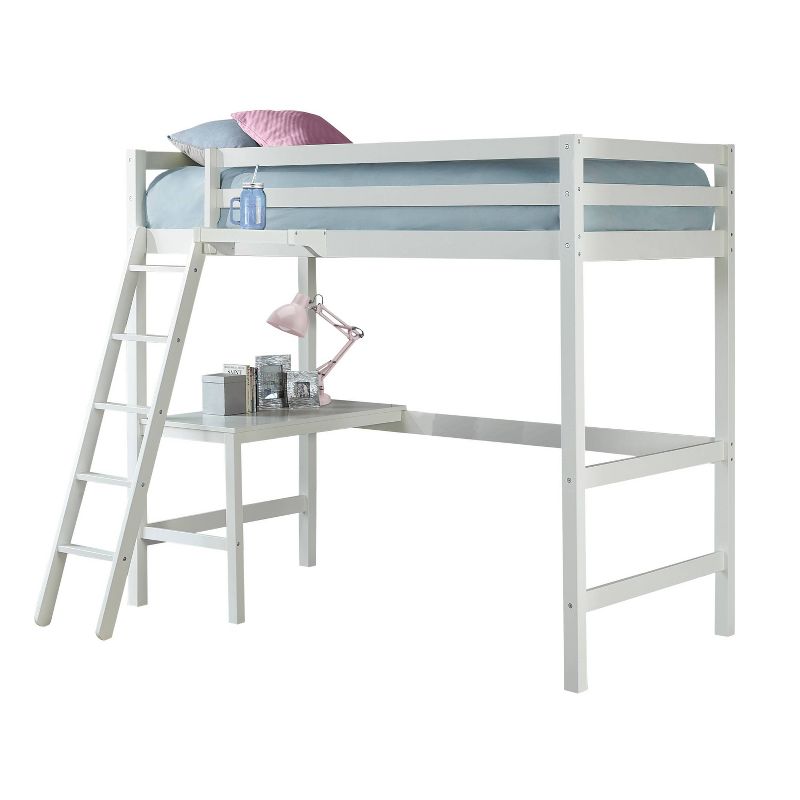 Kids&#39; Twin Caspian Study Loft with Hanging Nightstand White - Hillsdale Furniture, 1 of 7