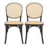 Vintage Rattan Dining Chairs Set of 2,Solid Wood Side Chairs with Cane Back and Seat,No Assembly for Kitchen or Dining Room–Maison Boucle - 4 of 4