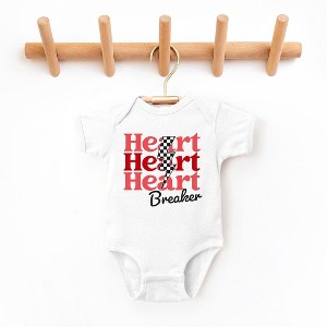 The Juniper Shop Heart Breaker Checkered Bolt Baby Bodysuit - 1 of 2