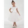 2Bunnies Girl Toddler Satin A-Line Bow Tulle Flower Girl Dress - 3 of 4
