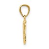 Black Bow Jewelry 14k Yellow Gold Diamond Cut Flat Crown Pendant, 15mm (9/16 inch) - 2 of 4