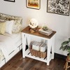 GDFStudio Claudia Farmhouse End Table with Lower Shelf - 2 of 4