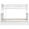Twin over Full Bunk Bed Convertible Beds with Drawers and Guardrails - ModernLuxe - 4 of 4