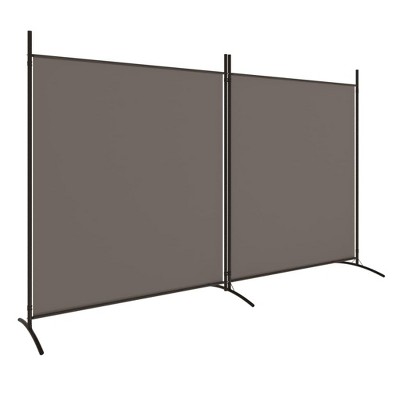 vidaXL 2-Panel Room Divider Anthracite - Fabric Room Partition, Private Space Creator for Home and Office, Foldable and Easy to Store, 137
