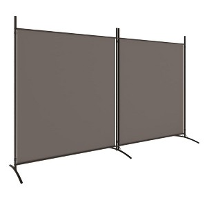vidaXL 2-Panel Room Divider Anthracite - Fabric Room Partition, Private Space Creator for Home and Office, Foldable and Easy to Store, 137 - 1 of 4