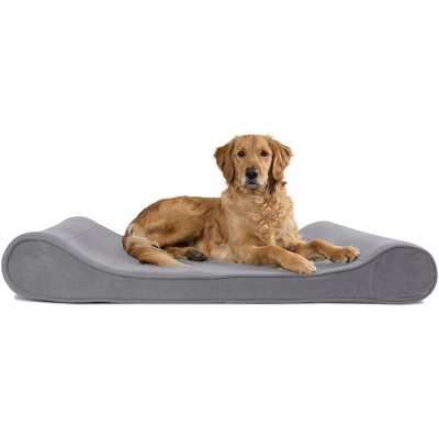 Furhaven Microvelvet Luxe Lounger Orthopedic Pet Bed For Dogs & Cats ...