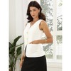 INSPIRE CHIC Women's Cotton Linen Waistcoat Sleeveless Button Down V Neck Suit Vest Top - 4 of 4