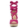 Allegra K Women's Lace Up Open Toe Platform Espadrille Wedge Sandals - 3 of 4