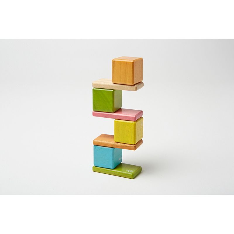 Tegu Magnetic Wooden Blocks, 8-Piece Pocket Pouch, Tints, 4 of 6