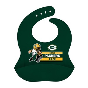 BabyFanatic Officially Licensed Unisex Silicone Baby Bib - NFL Green Bay Packers - 1 of 3