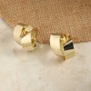 SOHI Women's California Gold Minimal Rolled Stud Earrings - 2 of 4