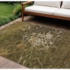 Chocolate And Gray Abstract Washable Indoor Outdoor Area Rug - 2 of 4