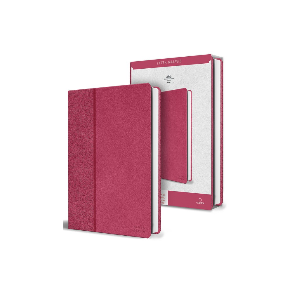 Biblia Rvr 1960 Letra Grande, Tamaño Manual, Símil Piel Rosada, Edición Económica / Spanish Bible Rvr 1960 Handy Size, Large Print, Pink Leathersoft