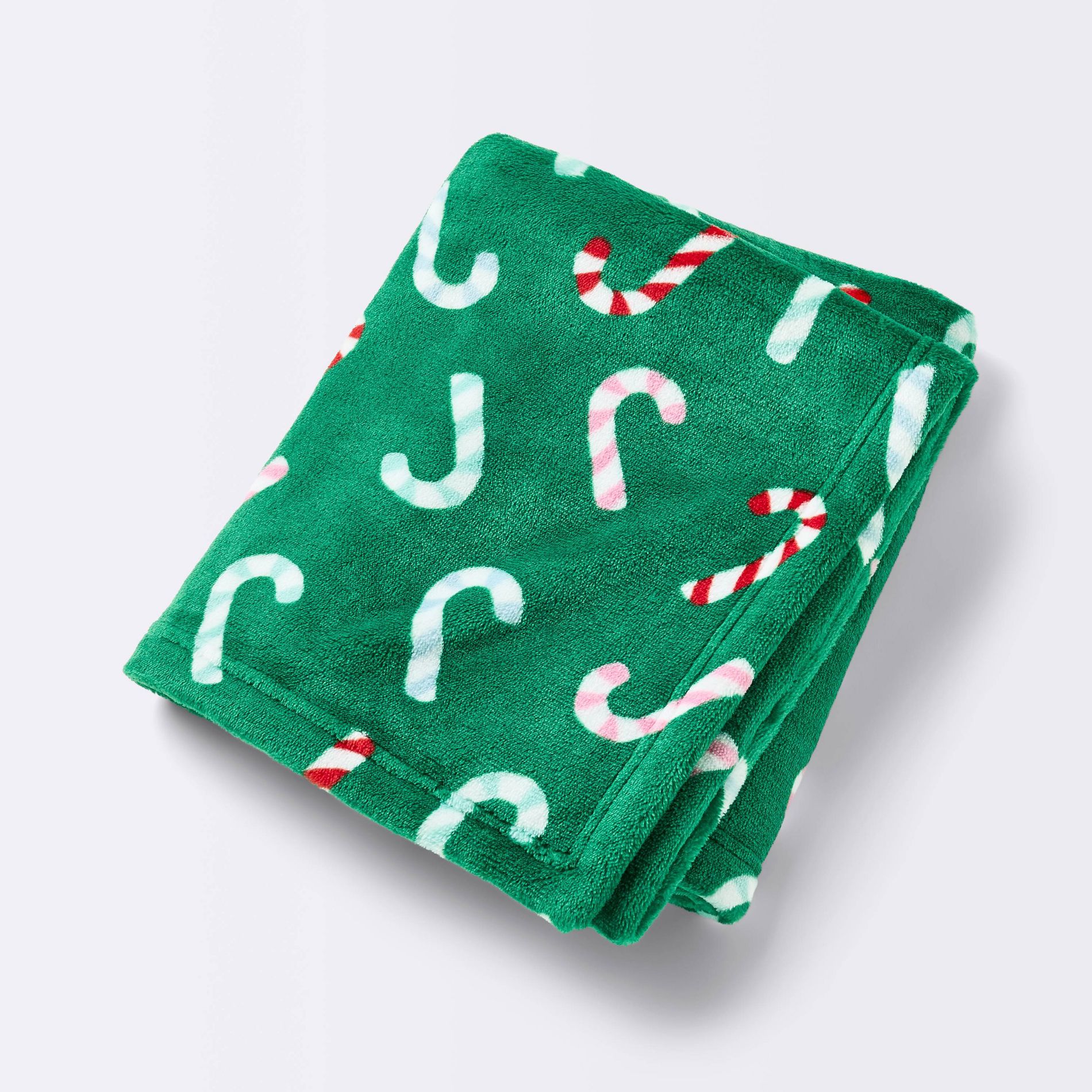 Holiday Candy Canes Plush Blanket - Cloud Island™