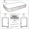 TIRAMISUBEST Mirrored Makeup Vanity Table with Stainless Steel Base, Mirrored Console Dressing Table with 2 Drawers,Versatile Desk for Bedroom - 4 of 4