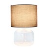 Creekwood Home Round Modern Glass Accent Table Lamp Clear Gray Shade - 2 of 4