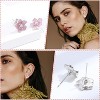 3 Pairs Flower Stud Earrings for Women, Cherry Blossom Daisy and Rose Designs - 3 of 4