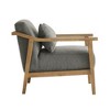 TiramisuBest Wood Arm Accent Chair with Lumbar Pillow,Charcoal grey - 4 of 4