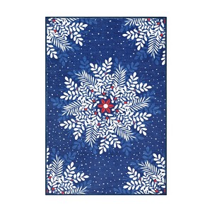 COZONY Christmas Snowflake Area Rug, Washable Non-Slip Accent Rug for Entryway, Front Door, Bedroom, Living Room & Indoor Holiday Decor - 1 of 4