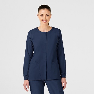 Wink W123 Women's Crew Neck Warm Up Jacket