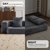 Compact Chenille Transformable Sectional Sofa with Supportive Foam Fold-Out Bed for Small Spaces & Home Offices - 4 of 4