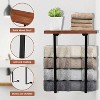 Ridstar Towel Rack Wall Mounted,Bathroom Towel Storage,Wall Towel Holder,Bathroom Organizer,Black Minimalist Design Storage Organizer - 2 of 4