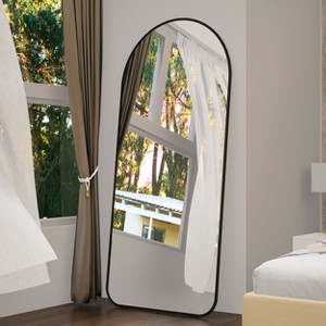 LOVMOR Modern Full Length Mirror, Full Body Mirror, Free Standing or Leaning or Wall-Mounted Mirror for Living Room, Bedroom - 1 of 4