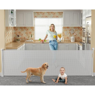 Image of BabyBond Retractable Baby Gate for Stair and Doorway,Good for Dog and Pet, 33" Tall, Extends up to 118" Wide,Hardware Mounting Kit