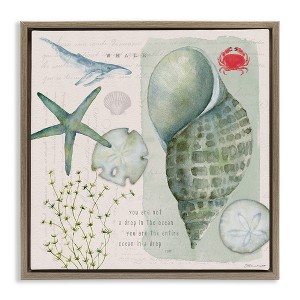 Stupell Industries Sea Shell Inspirational Collage, 18" x 18" - 1 of 4
