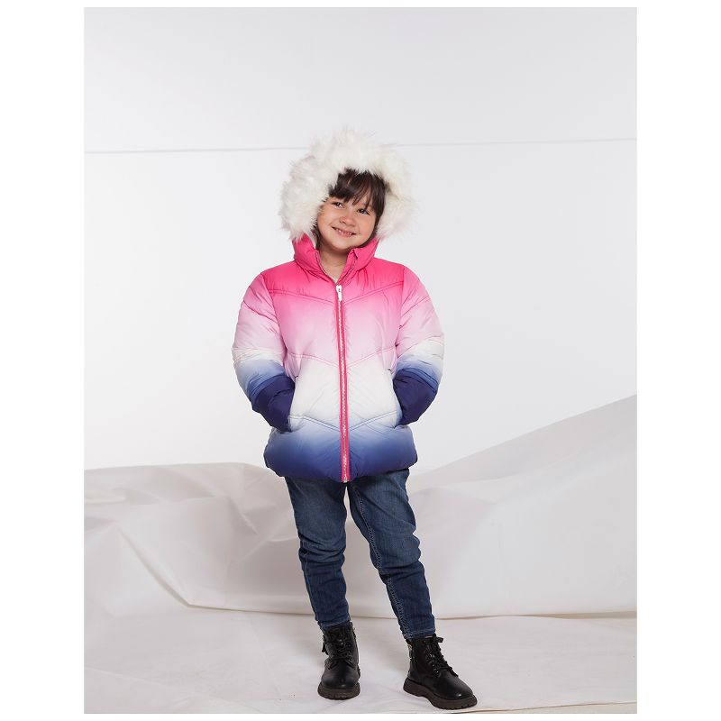 Rokka&Rolla Girls' Heavy Winter Puffer Jacket Bubble Coat, 5 of 13